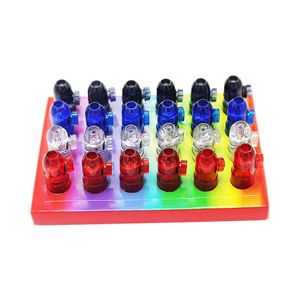 ChinaFairPrice Colorful Rocket Snuff Smoking Pipes Classic Acrylic Bullet Snuff Bottle kryddlagring