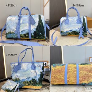 Fashion Art bedruckte Designer-Tragetaschen, Leder-Luxushandtasche, hochwertige Designer-Reisetasche, kleine Kissentaschen, Umhängetasche, Umhängetasche, neue Farbe, Sommer, Frühling