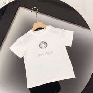 T-shirts lyxdesigner Baby Boys Girls Tshirts Summer Kids Clothing mode Kort ärm barn Kläder T-shirts Letter B Ptinted Tees Nice 240306