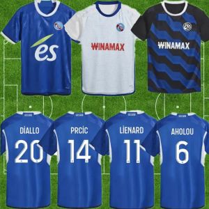 RC Strasbourg Futbol Formaları 23 24 Bellegarde Gameiro Orque Maillot de Foot 3. 2023 2024 Mothiba Lienard Diarra Diarlo Djiku Delaine Ahholou ALSACE FUTBOL