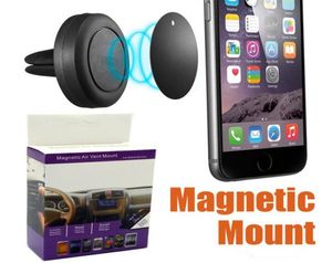 Universal Air Vent Magnetic Cell Phone Montagens Titulares 360 Rotação Car Mount Holder para iPhone Android Smartphone com Varejo Pa7213753