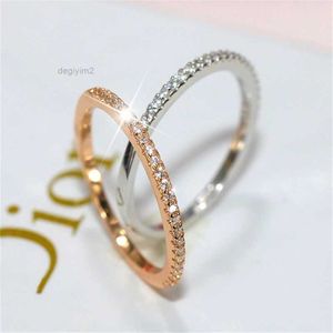 Miłośnicy wieczności pierścień 100% prawdziwy 925 Srebrny Diamond Obietnica zaręczynowa Pierścienie Wedding Pierścienie dla kobiet Bridal Jewelry Gift