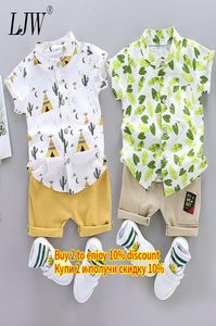 بدلة الطفل صيف الموضة ملابس الأطفال للأولاد لطيف الملابس غير الرسمية مجموعة طباعة القصيرة القصيرة الرضع بدلات الملابس 56723111111