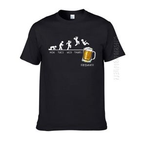 Men039s Magliette Venerdì Birra Bere O Collo Uomo T Shirt Orario Divertente Lunedì Martedì Mercoledì Giovedì Stampa digitale Co1576293