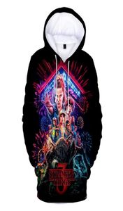 Stranger Things Säsong 3 3D Tryckta kvinnliga hoodies Sweatshirts pojkesflickor upp och ner elva lång ärm rolig huvjacka7493361