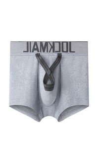 Mutande JOCKMAIL Uomini sexy Boxer Custodia per pene U Convesso Rigonfiamento Cotone Biancheria intima traspirante Proiettili Anello separato Gay1366252