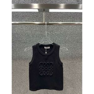 2024 Spring/Summer New 3D Jacquard Knitted Tank Top Grey White Black Pink