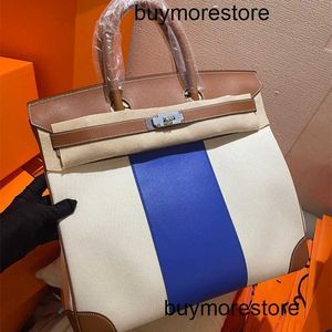 TOTES HAC 40cm Bag 10a El Yapımı Orijinal Deri Fabrikası Özelleştirilmiş Versiyon Erkek Marka Çantası Tuval ile TOGO TOGO TOGO Balmumu Dikiş