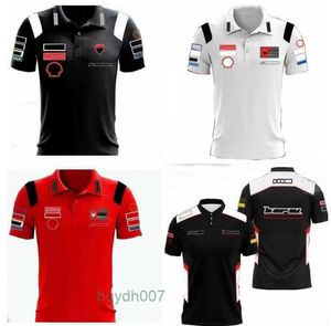 7ubz Men's Polos Mens New F1 Racing Polo Shirt Autumn and Winter Short Sleeve Shirt Same Style Customizable