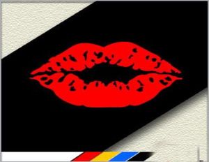 100PCSLOT Whole Vinyl Funny Car Decals Stickers Red Lip Reflective 10cm Bumper Stickers carstyling6468085