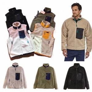 patagonias Designer Mens women jackets fleece jacket Thick warm down Classic Retro autumn winter couple models lamb cashmere coat v2jV#