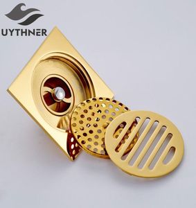 Uythner Bath Floor Drain 1010 cm Guld Badrum Dusch Square Drain Silit Factory Direct S Badrum Drain Golv T2007158345028