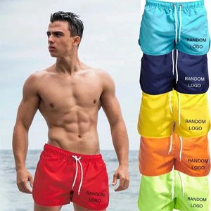 Shorts masculinos 2024 verão homens secagem rápida troncos de natação esporte ginásio correndo curto panst logotipo aleatório impresso beachwear homem praia siwmwear