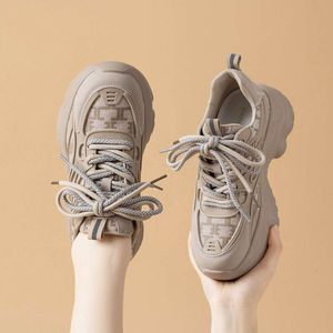 Solid Thick Dad Soled Color for Women Autumn Korean Version 2024 Spring and Autumn New Casual Sports Running Shoes Instagram Trend 23395 93594