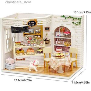 Architektura/DIY HOUSE Cakery Doll House Mini DIY Small Kit Making Room Princess Toys Domowe dekoracje sypialni z meblami drewnianymi