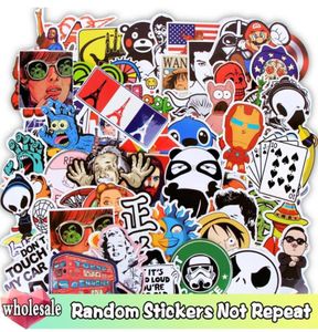 Whole Random Stickers 1000500300 PcsLot JDM Cartoon Graffiti Mixed Sticker Not Repeat for Skateboard Luggage Guitar Toy LJ25640892