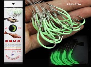 1230 Luminous Maruseigo Hook With Line High Carbon Steel Barbed Hooks Fishhooks Asian Carp Fishing Gear 1 Package Set8844931