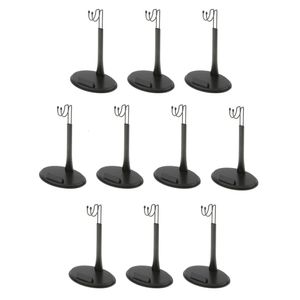 10Pcs Black 1/6 Scale 12inch Action Figures Dolls Dollhouse Display Stand Base Holder Adjustable Height 240301