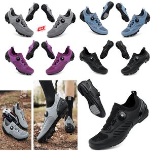 Designer Ciclismo Sapatos Homens Esportes Dirt Road Bike Sapatos Flat Speed ​​Ciclismo Sneakeras Flats Mountain Bicycle Calçado SPD Cleaves Sapatos 36-47 GAI