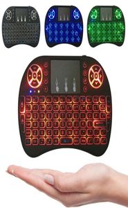 Rii I8 Fly Air Maus 24G Bunte Hintergrundbeleuchtung Drahtlose Touchpad Tastatur Multifunktions Für PC Pad Android TV Box MXQ V88 X93798228