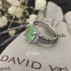 Dy Twisted Vintage Band Designer David Yurma Jewelry Rings for women with diamonds Sterling Silver Hinflower Luxury Gold Plating Engagement Gemstone Gift 920