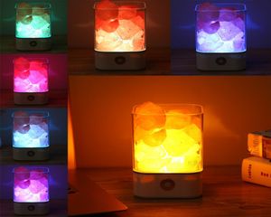 USB Crystal Light natural himalayan salt lamp Air Purifier Mood Creator Indoor warm light table lamp bedroom lava led lamp6552666