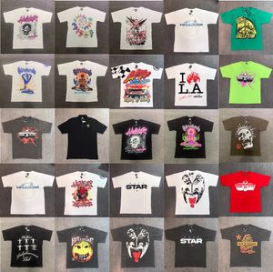 Projektant Hellstar Mens T Shirt Women Graphic Tee Hipster Vintage Myjany materiał uliczny Graffiti Style pęknięcia geometryczne Drukowanie T-shirts