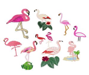 10 Stück Flamingo-gestickte Aufnäher für Kleidung, Taschen, zum Aufbügeln, Transfer-Applikation, Aufnäher für Kleid, Jeans, DIY, zum Aufnähen, Stickerei, Kinder, St7368125