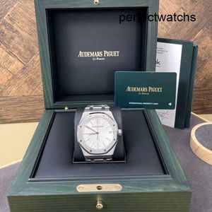 Джентльмены, швейцарские часы AP, серия Royal Oak 15510ST, прецизионная сталь, белая пластина, мужские модные часы для отдыха, бизнеса, спорта, мировой список роскошных часов