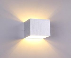 Square LED Wall Lamp Wall Light Indoor Bedroom AC85265V 3W WARM VIT BEDSHID BALCONY SCONCES AISLE Lampor vardagsrum Badrum Li29793901