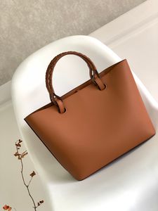 Bolsa feminina de designer de moda da mais alta qualidade e bolsa de ombro Anagram Tote Shopping Bag em pele de cordeiro acolchoada forro de camurça dourada