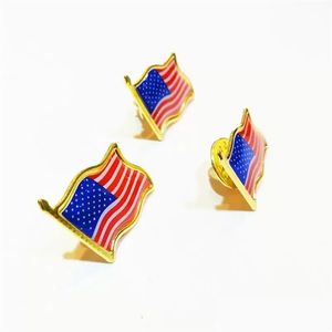 Andra festliga festförsörjningar American Flag Lapel Pin Party Supplies United States Hat slipsar Badge Pins Mini Brosches för Clot DHD7E