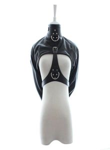 Fetisch BDSM PU Leder Zwangsjacke Weibliche Cupless Zwangsjacke Women039s Bondage Restraint Erwachsene Sex Spielzeug Für Frau Cosplay8833407