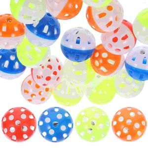 Diğer Kuş Malzemeleri 20 PCS Oyuncak Hollow Bell Ball Yemleme Papağan Yavru Kedi Isırık Çöpler çiğneme topları