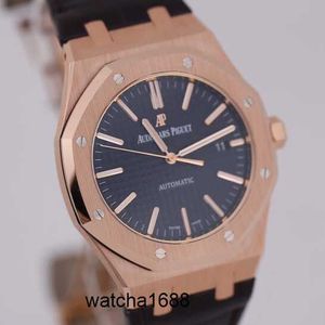 Elegant Wrist Watch Racing Wristwatches AP Royal Oak 15400OR Mens Watch Rose Gold Black Face Automatic Mechanical Swiss Famous Watch Business Dress Clocks Luxury Sp