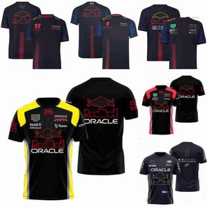 Polos masculinos F1 Racing Camiseta de manga curta Summer Team Round Neck Jersey o mesmo Wnpx personalizável