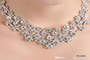 Fashion New Full Mrden Holy Wedding party Rhinestone Crystal Necklace bracelet earring jewelry set Birdal Jewelry96255473786238