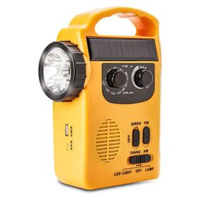 Lanterna solar e dínamo 4 em 1 com rádio AMFM Dispositivos de emergência de telecomunicações eletrônicas Sirene Power Bank alta pi3761449