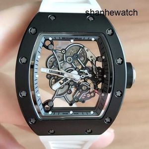 Ladies Watch Sports Watch RM Watch RM055 Automatisk Mechanical Watch Series Full Hollow Black Ceramic Manual RM055 Limited Edition 50 Watches