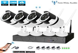 4CH two way audio camera 1080P HD Wireless NVR Kit P2P 1080P IR Night Vision Security 20MP IP Camera Wireless CCTV System8052612