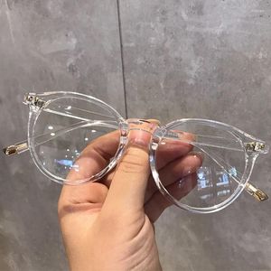 Sonnenbrille Rahmen Mode Transparent Spektakel Optische Anti Blaues Licht Gläser Frauen Computer Spiel Männer Retro Runde Auge