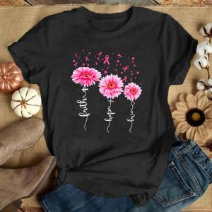 Camisetas de câncer de mama camiseta feminina cosplay roupas streetwear camiseta plus size topos