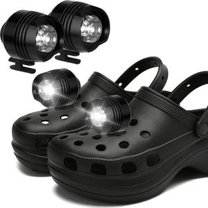 Fari a coccodrillo Striscia luminosa per scarpe a LED 3 modalità di luce IPX5 impermeabile adatta per cani da passeggio campeggio ciclismo headligh237E