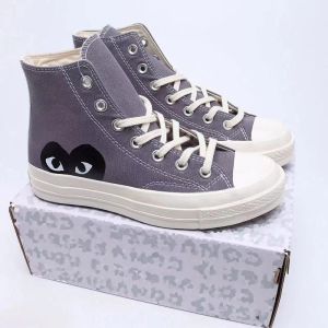 2024 Hot All Starsds Shoe CDG Canvas Play Love With Eyes Hearts 1970 1970. Big Eyes Beige Black Classic Sampleboard Sneakers 35-45 Designer