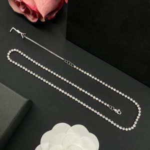 Designer Letter Necklaces Womens Mens Necklace Crystal Classic Pendant Silver Valentines Day Necklaces For Women Necklace Gifts