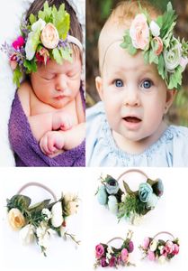 Bohemia opaski na głowę sztuczne kwiaty nylonowe opaski na głowę Baby Girl Hair Bows 2020 Plaży Holiday Hair Akcesoria europejskie butik stor3589774