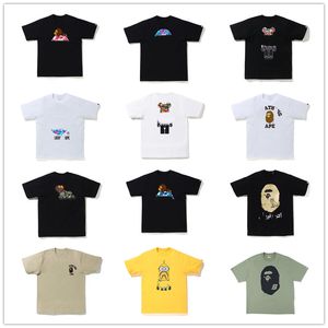 Summer New T-shirts Classic Camo Head Co branded T-shirt Men's and Women's Short Sleeves Alien Print Tees Thin Round Neck Casual Shirt Loose Top clothes