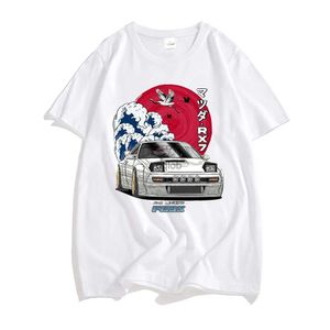 Homens camisetas Venda quente inicial d anime gráfico t camisa homens streetwear turbo tripulação pescoço camiseta top y2k oversized solto top