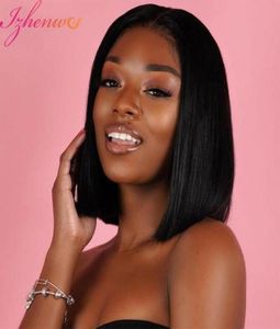 Lace Wigs Transparent Human Hair Wig Closure Short Bob For Women Remy Baby Peruvian50663884076275