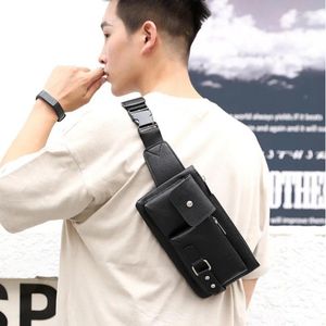 Sacos de cintura fanny pack para homens cinto bolso saco masculino multi-purpose grande capacidade telefone móvel casual esportes peito